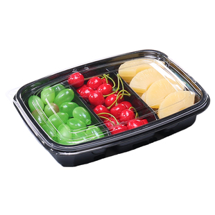 一次性果切水果盒带盖塑料盒子沙拉鲜果切拼盘500g加厚包装打包盒