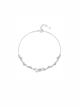 925银闪钻蝴蝶结手链女2026新款轻奢小众精致在逃公主手镯高颜值