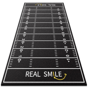 健身房黑色草坪灰色图案定制运动曲丝假草皮训练跑道刻度体能地毯