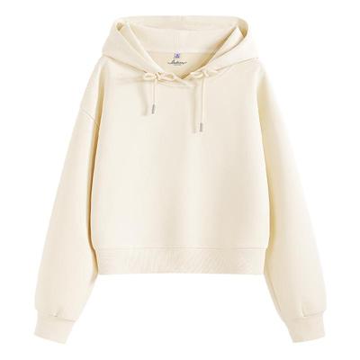 班尼路牛奶丝连帽卫衣女款秋冬新款韩系慵懒风时尚休闲短款上衣N