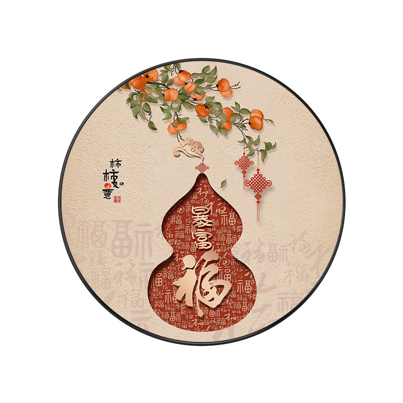 柿柿如意新中式进门玄关装饰