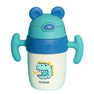 天象tessan吸管保温杯婴儿宝宝两用水壶带手柄儿童316不锈钢水杯