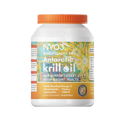 NYO3挪威蒙克纯南极磷虾油软胶囊中老年鱼油心脑油营养升级omega3