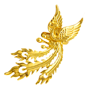 结婚戒指古金法凤凰婚嫁仿真黄金活口戒可调节求婚送礼物仪式道具