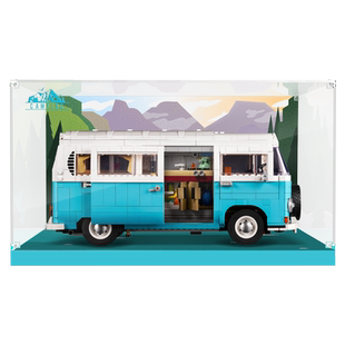 POP适用乐高10279大众T2积木模型赛车系列亚克力展示铭牌架子