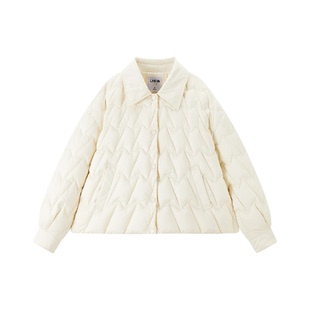 【商场同款】乐町衬衫式轻薄羽绒服女2025冬季新款外套C2ACF4225