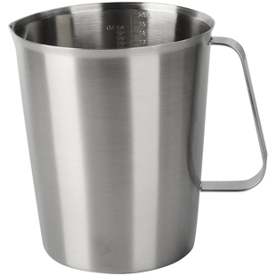 304不锈钢量杯带刻度加厚1000ml 烘培奶茶店量杯量筒拉花杯计量壶