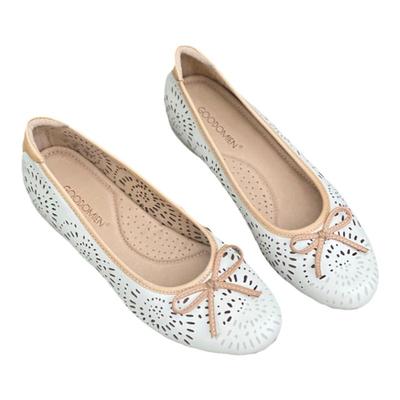 西班牙风单鞋女真皮软底舒适凉鞋