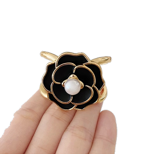 2023新款多功能飘带丝巾扣高端山茶花衣服装饰打结扣蝴蝶结固定扣