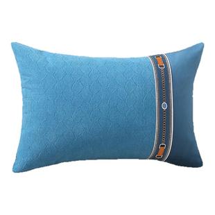 毛绒靠枕床头沙发客厅长方形抱枕靠垫套腰枕大号靠背抱枕套不含芯