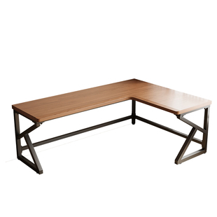 实木转角桌家用电脑桌书房L型书桌异形拐角办公桌七字型工作台