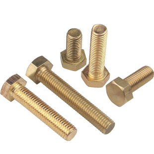 固万基黄铜外六角螺丝钉铜制加长螺栓大全螺钉螺杆M4M5M6M8M10m12