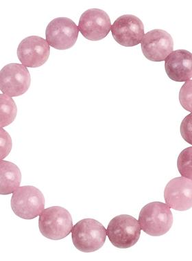 陵固思情侣藕粉玉髓水晶饰品手串