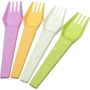 奶酪叉一次性生日蛋糕叉勺5支小包装儿童宝宝叉水果甜品柔性100支