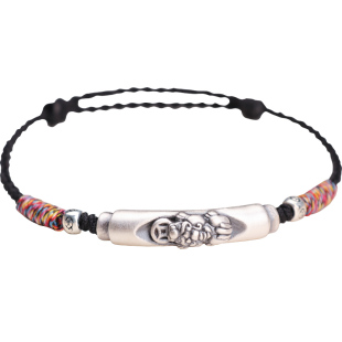 999纯银貔貅手链女士黑色手绳小众复古新款足银招财聚财编织绳男