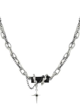 项链男款双层芒星小众轻奢高级感