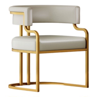 高级轻奢餐椅美容院接待化妆椅高档单人沙发椅美甲店顾客专用椅子