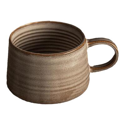 敲好看的日式风粗陶咖啡杯子