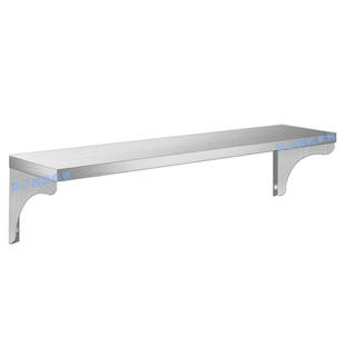 单层不锈钢壁挂式置物架厨房上墙架一层收纳微波炉可挂墙吊架