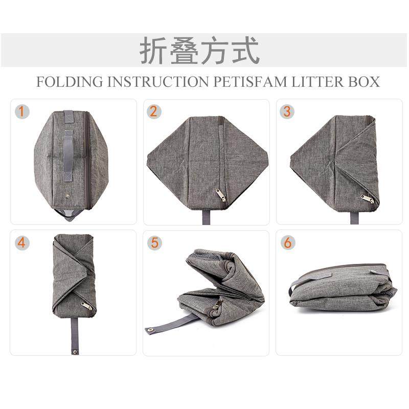 折叠猫砂盆外出便携式车载旅行全开放小号幼猫厕所奶猫临时猫沙盆