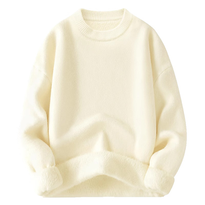 毛衣男款冬季加绒加厚针织衫