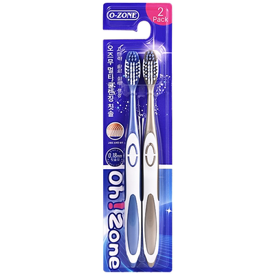 欧志姆 多维刷毛纤洁牙刷2支 软毛