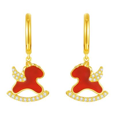 【本命年礼物】周大生小马耳环