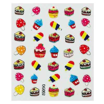 儿童指甲贴蛋糕冰激凌防水