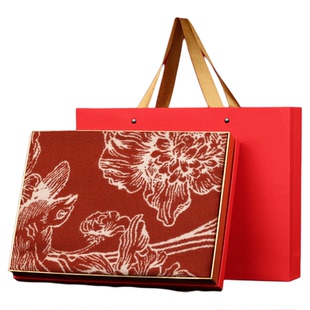 新款羊毛围巾女披肩秋冬百搭保暖围脖送妈妈生日礼物送长辈礼盒装