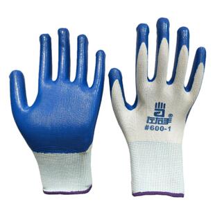 左右手600-1劳保耐磨防滑乳胶防水工作塑胶浸胶男工地干活手套