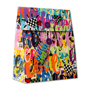 『Montilord』纸质收纳袋大号心花怒放文件袋礼品礼物袋杂物袋购物袋ins风油画风高质量彩色涂鸦创意装饰袋