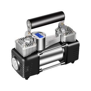 车载充气泵汽车专用电动打气泵带测胎压表小轿车便携双缸高压轮胎