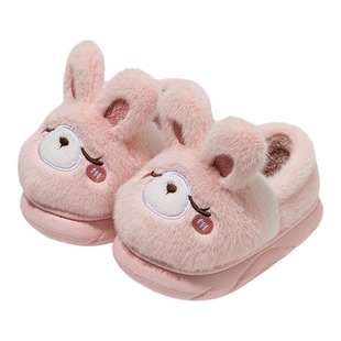2025冬季新款儿童棉拖鞋包跟女男童可爱毛绒居家保暖可爱棉鞋加厚