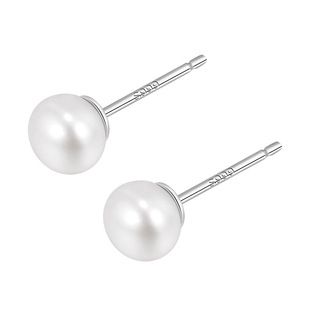 纯银珍珠耳环耳钉养耳洞防堵针女气质2026高级感耳饰足银淡水通体