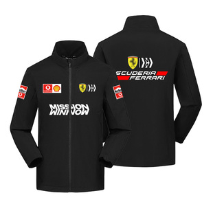 法Ferrari拉利F1车队方程式赛车服男款上衣秋冬立领锋衣休闲外套