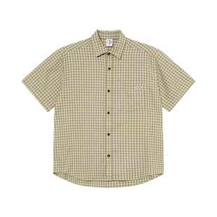 Polar Skate Co Mitchell Shirt 夏季纯棉复古休闲短袖格子衬衫男