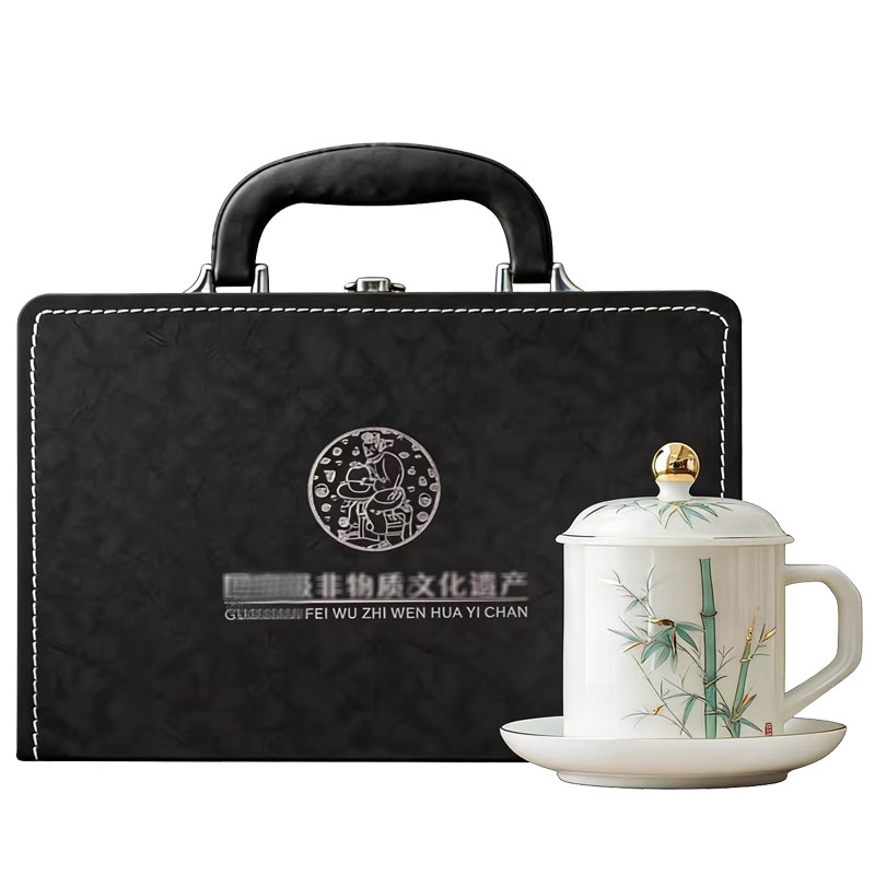 冰种陶瓷高档会议杯商务伴手礼品