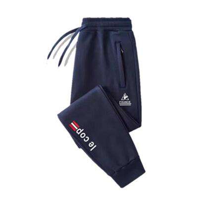 纯棉卫裤束脚休闲三个口袋拉链