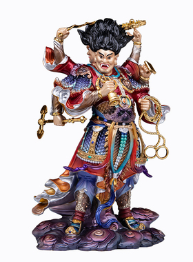 天蓬元帅铜像北极四圣都统大元帅天神猪八戒全铜像家用供奉摆件