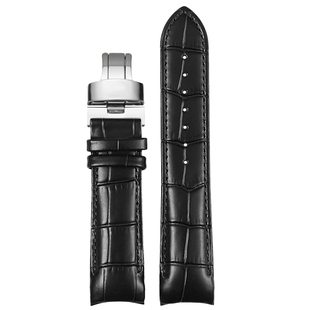 适配Tissot天梭1853手表库图酷图T035男士弧形接口真皮手表带配件