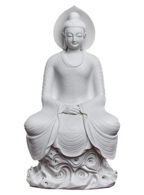 戴玉堂陶瓷摆件《微笑禅定佛 大日如来》林建平释迦牟尼家用佛像