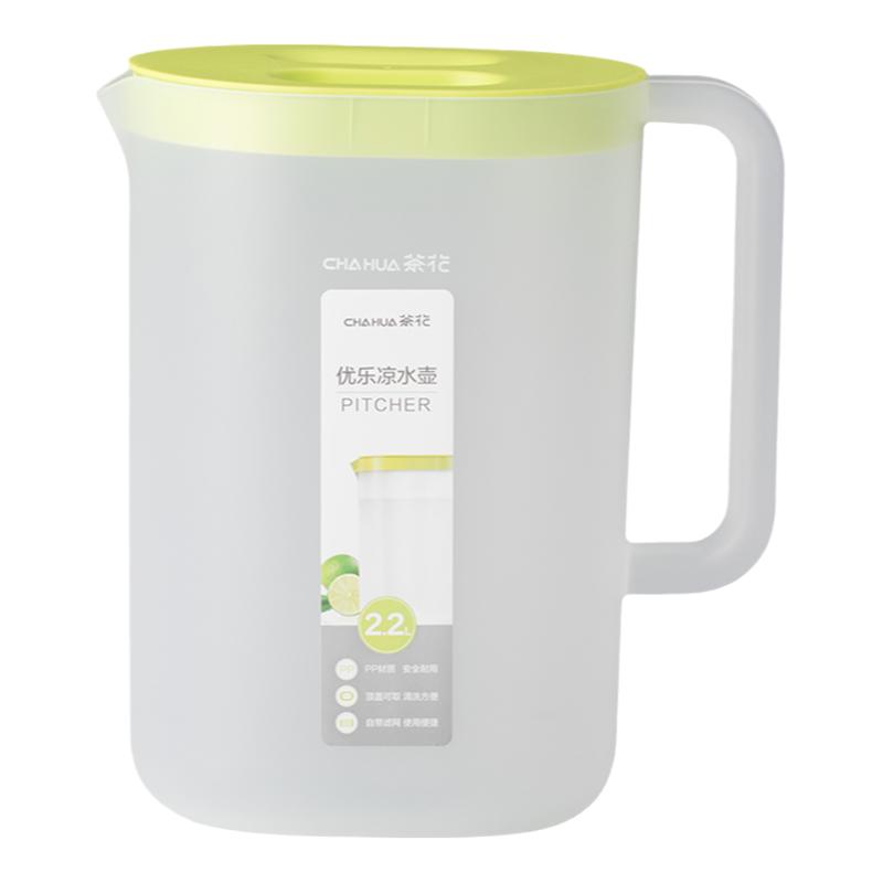 茶花夏季凉水壶食品级塑料2.2升