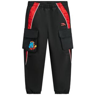 【新年软壳】安踏儿童装男童加绒裤子2026新款小童拜年衣服工装裤