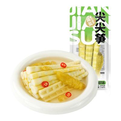 山不野泡椒竹笋手剥笋酸辣笋尖网红解馋辣味即食小包装小零食竹笋