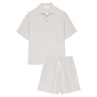 MANITO/曼尼陀Remington 男士家居服套装真丝polo领家居休闲睡衣