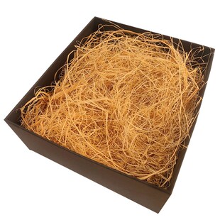高档复古木质礼盒包装盒红酒燕窝水果天然拉菲草草丝纸丝填充物纸