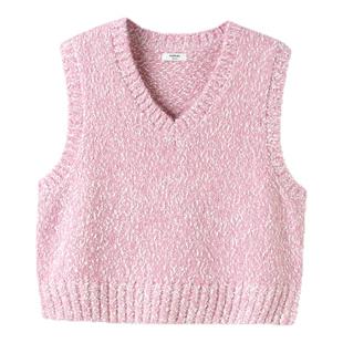 商场同款巴拉巴拉儿童马甲女童针织背心大童上衣2025秋冬新款童装