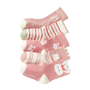 儿童袜子秋冬纯棉女童冬季加厚棉袜女宝宝中筒袜全棉加绒毛圈童袜