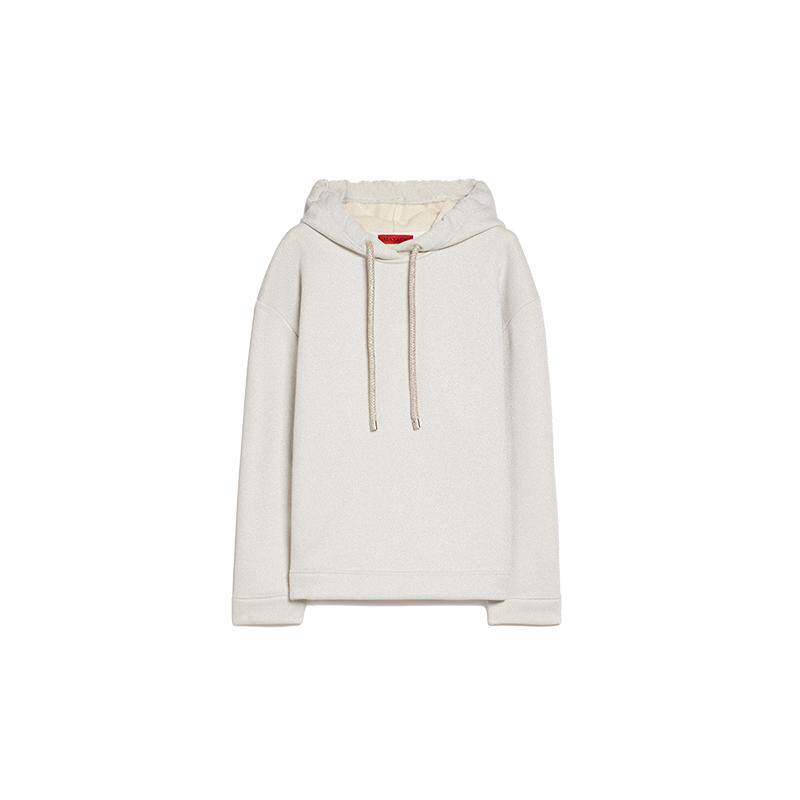 MAX&Co.女装街头风白色宽松金属感连帽卫衣6921025102