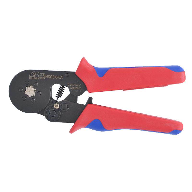 华胜HSC8 6-4压线钳VE端子0.25-6平方管型端子专用压线钳